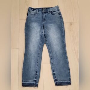 Judy Blue Boyfriend Fit High Rise Cropped/frayed Women's Jeans SZ 3/26